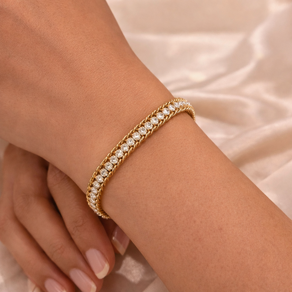 Crystal Luxe Chain Bracelet