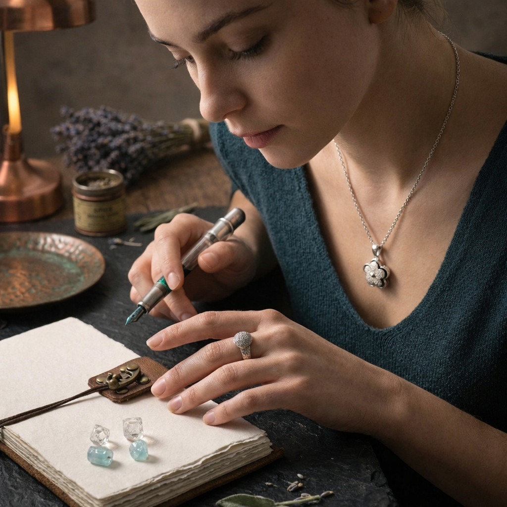 Dainty Pavé Crystal Flower Pendant Necklace