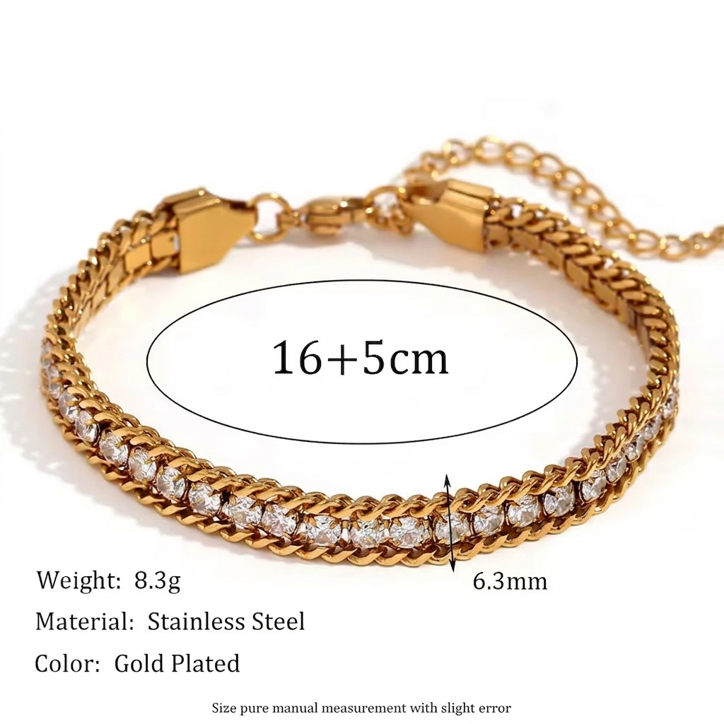 Crystal Luxe Chain Bracelet