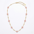Pink Cherry Blossom Flower Necklace
