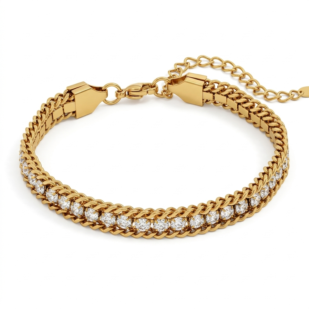 Crystal Luxe Chain Bracelet