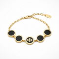 Elegant Gold and Black Onyx Bracelet